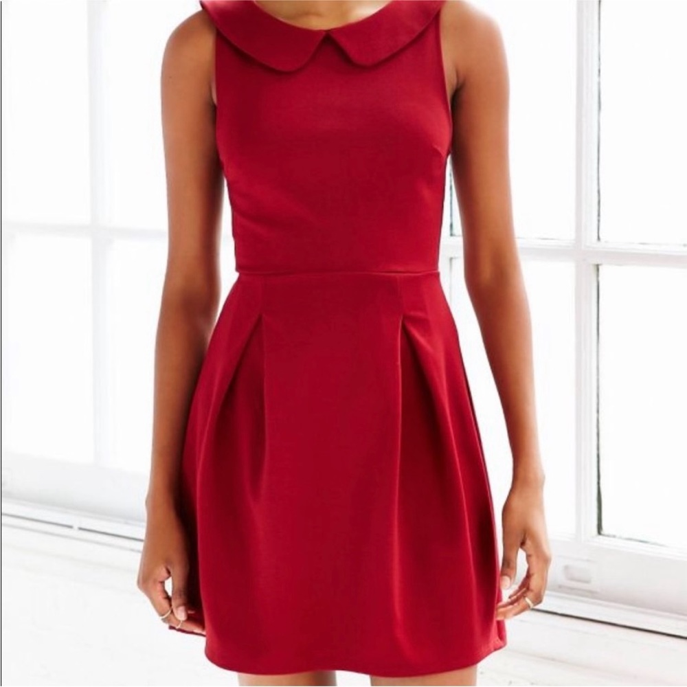 URBAN OUTFITTERS COOPERATIVE Peter Pan Collar Sleeveless Ponte Knit Twee Dress L